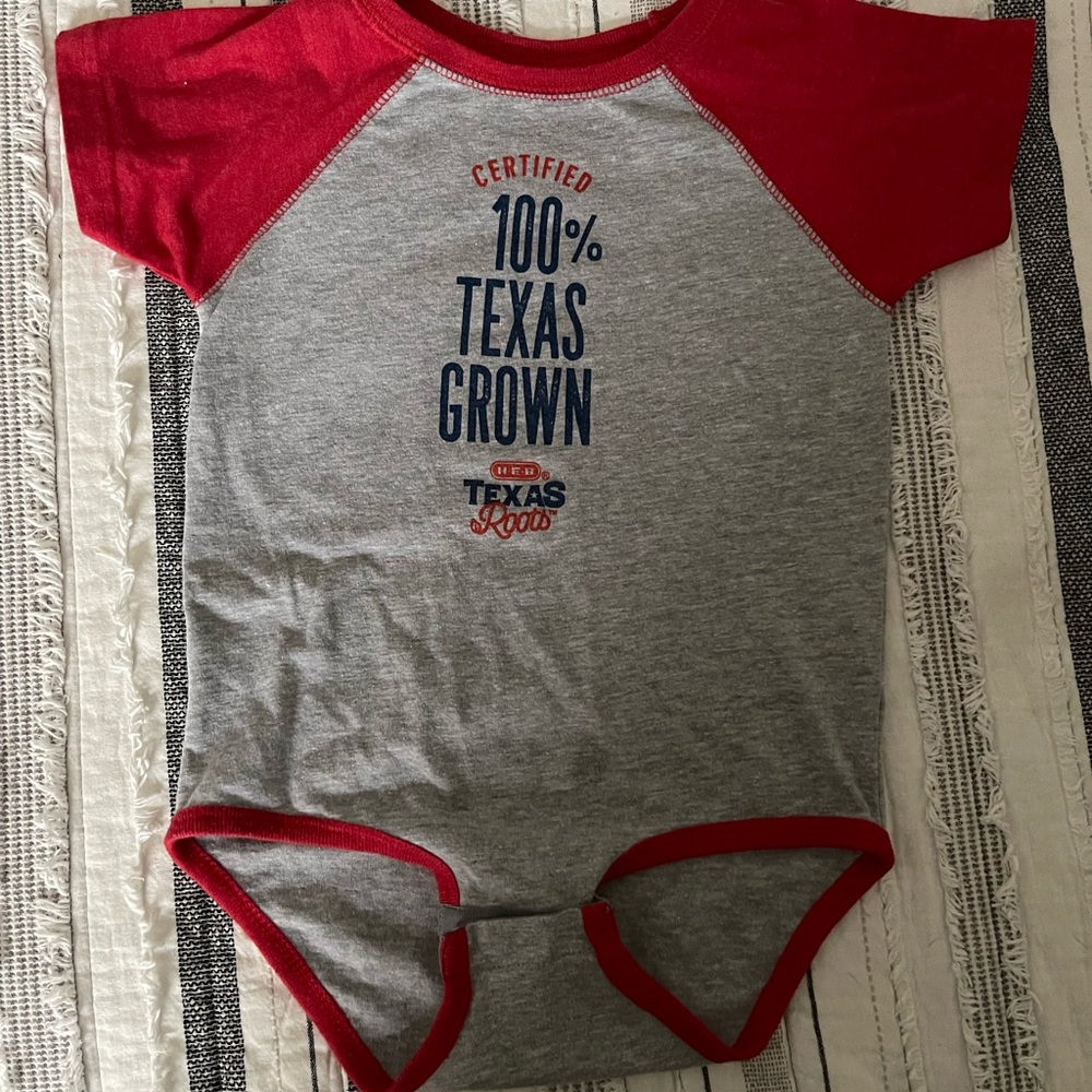 Texas HEB Red Texas Grown Bodysuit 24m